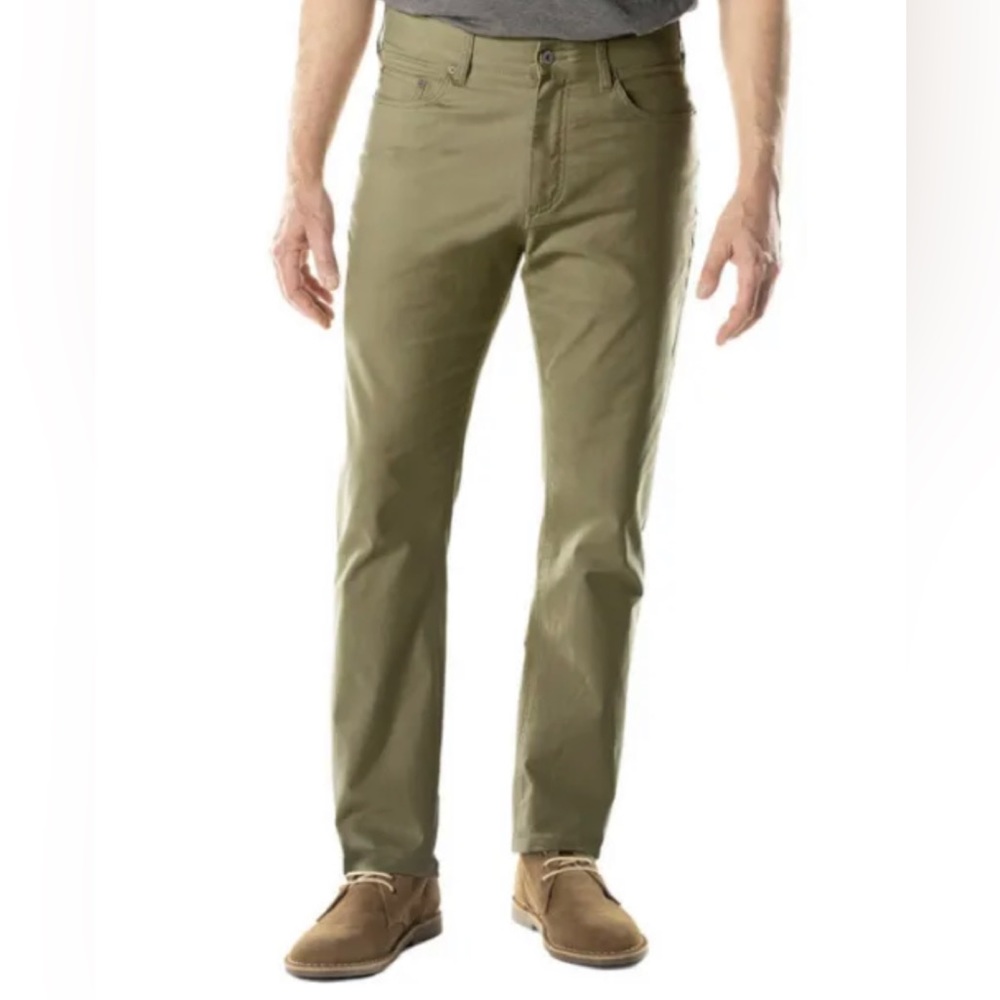 Member's Mark Men's Slim Fit Logan Stretch  5 Pocket Pant 34x32 NWT Green